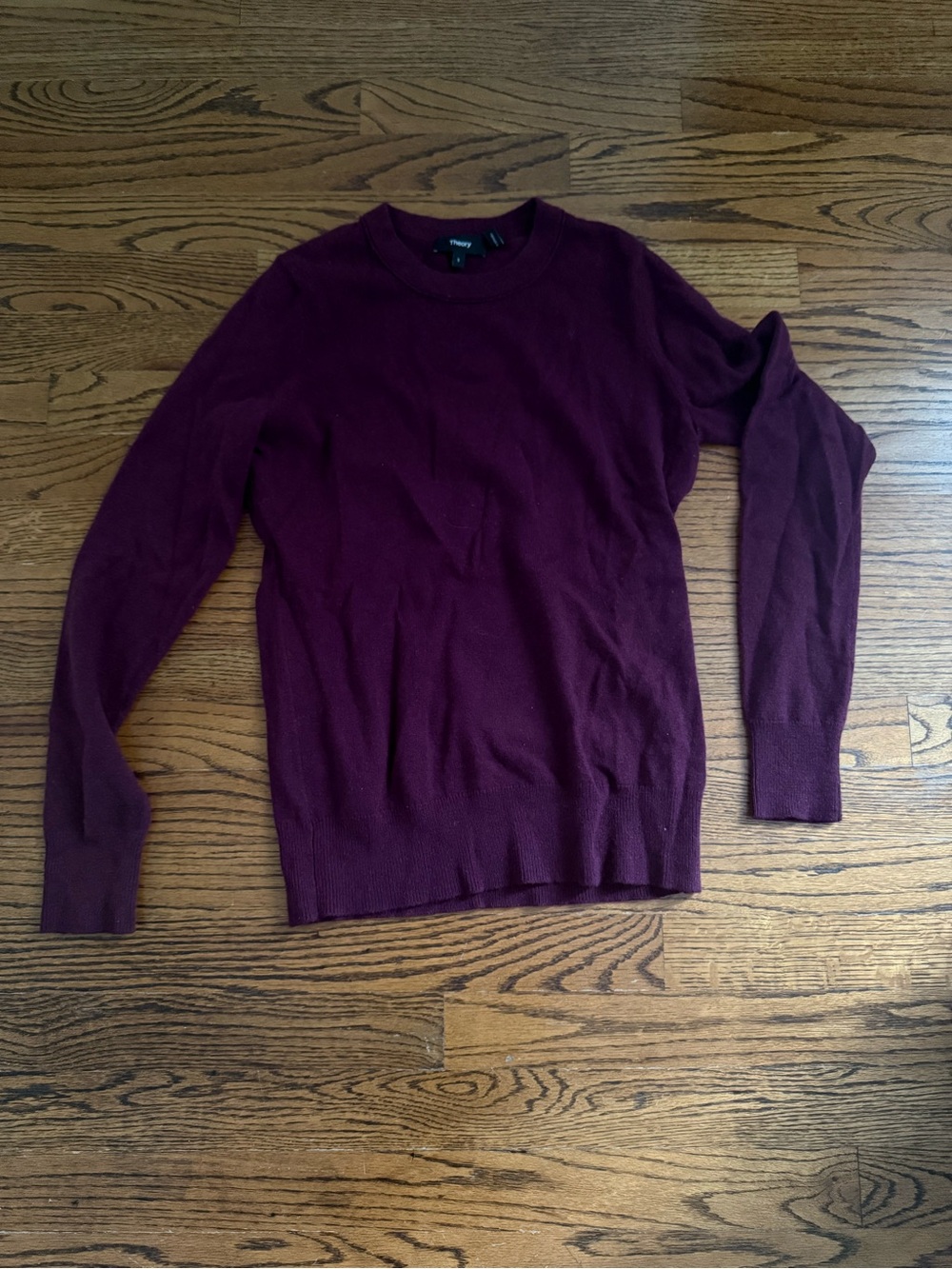 Theory Crewneck Sweater in Plum